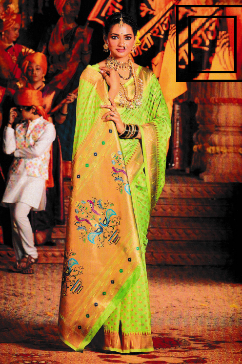 SS081 Pure Banarasi Silk Saree (Light Green)