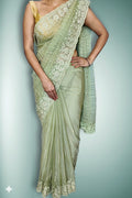 Sage Ethereal Regal Elegance Saree