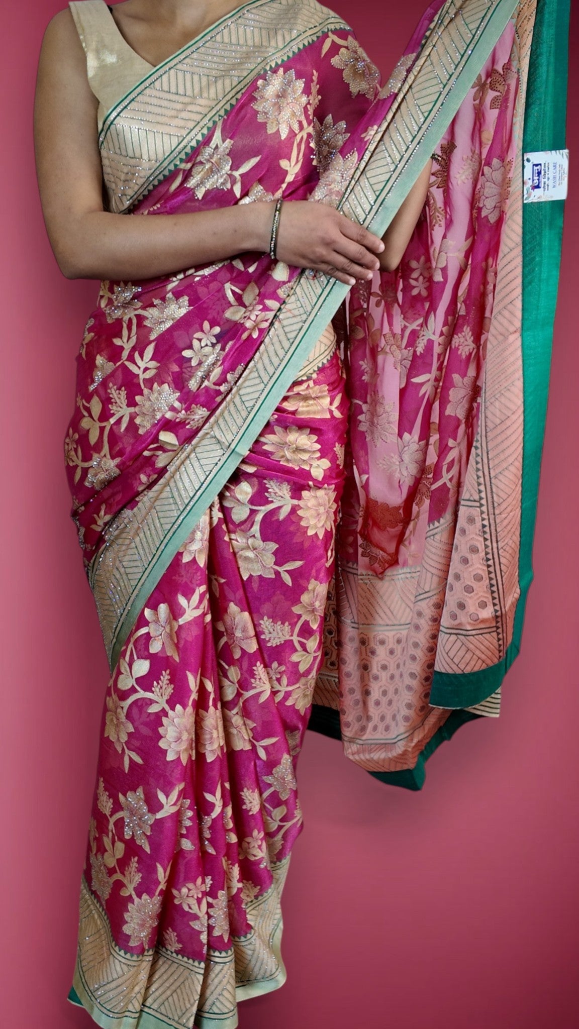 Fuchsia Regal Opulent Heritage Saree