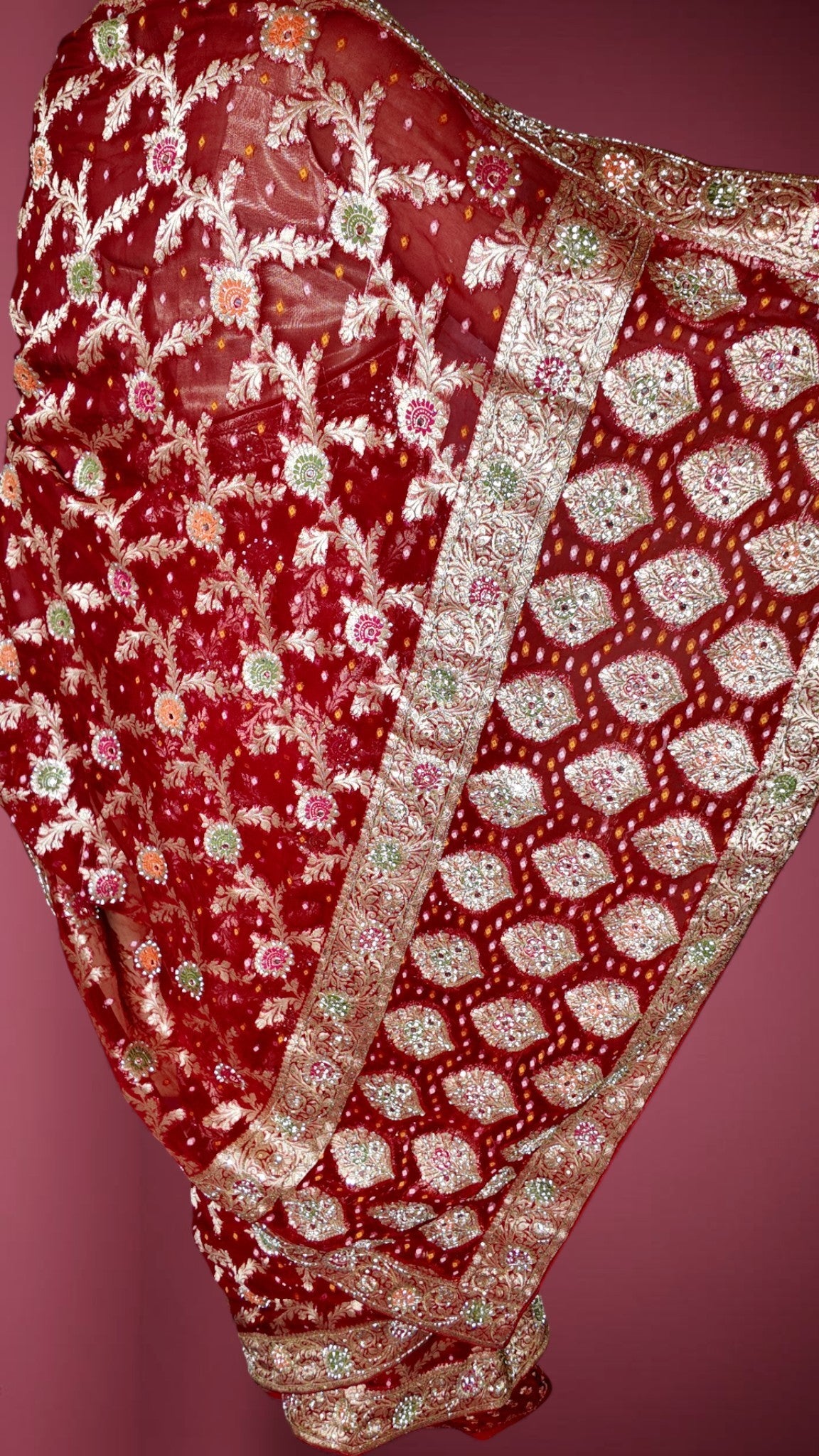 Bordeaux Regal Opulent Heritage Saree