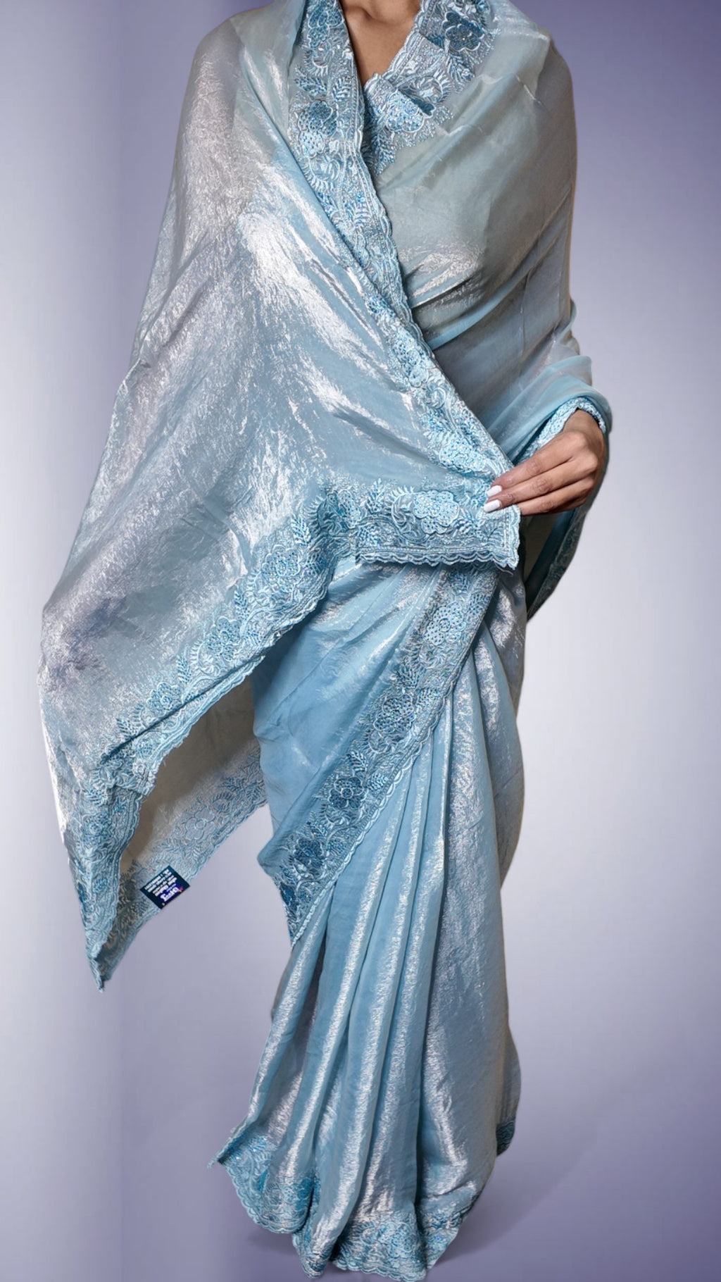Azure Ethereal Regal Elegance Saree