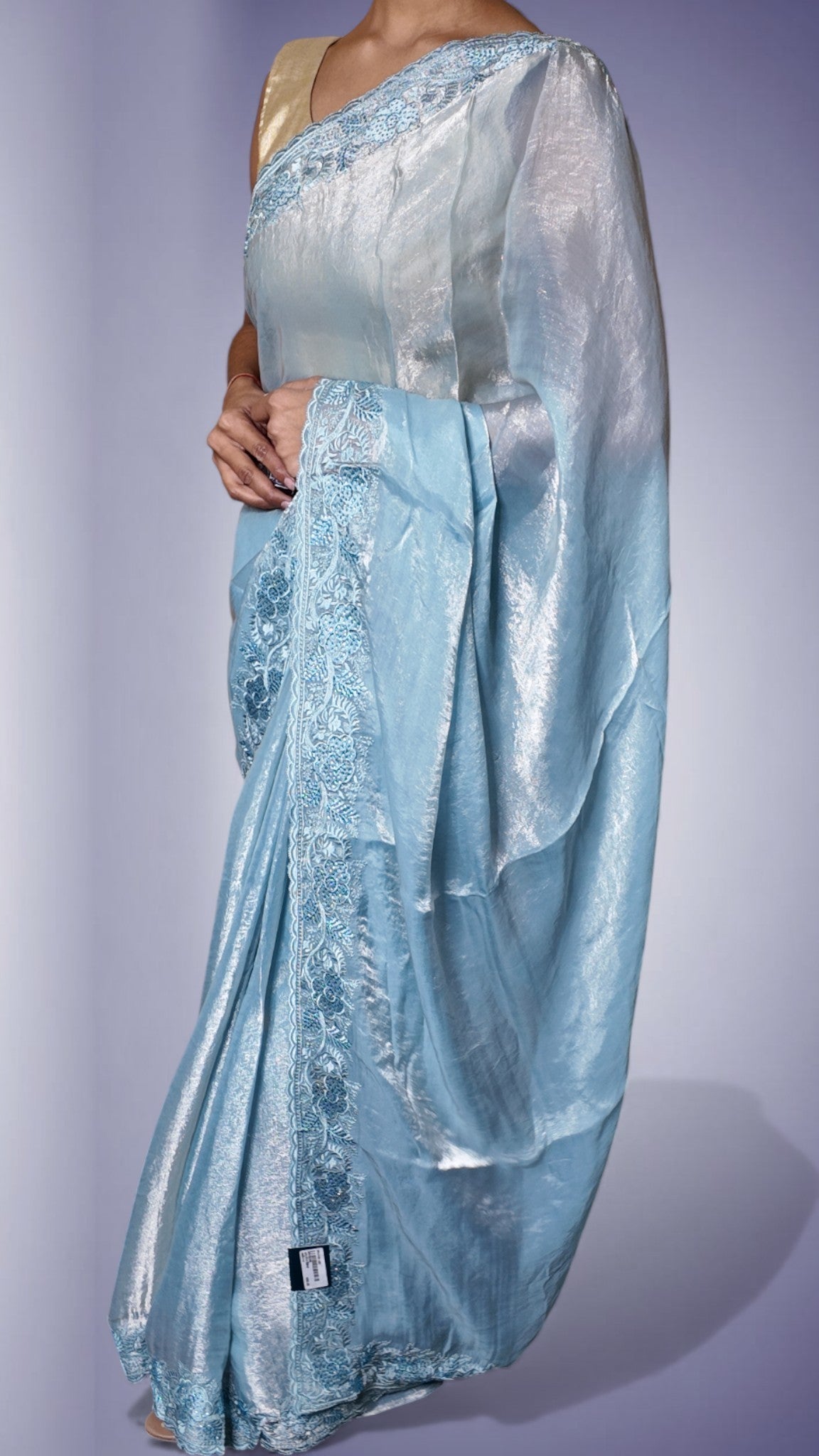 Azure Ethereal Regal Elegance Saree