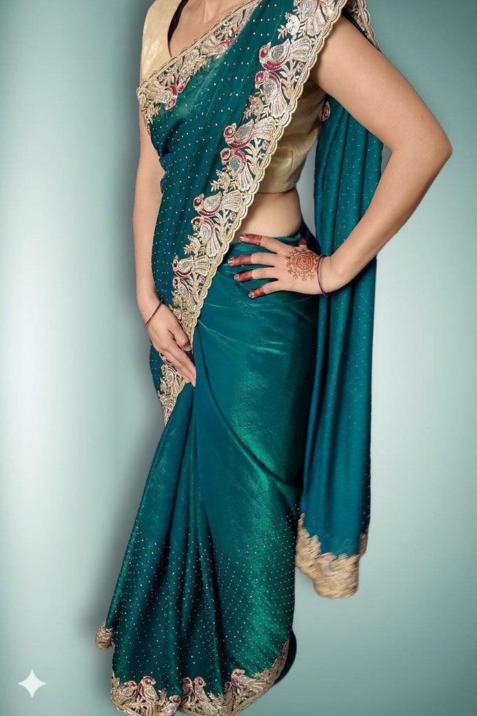 Emerald Regal Exquisite Couture Saree