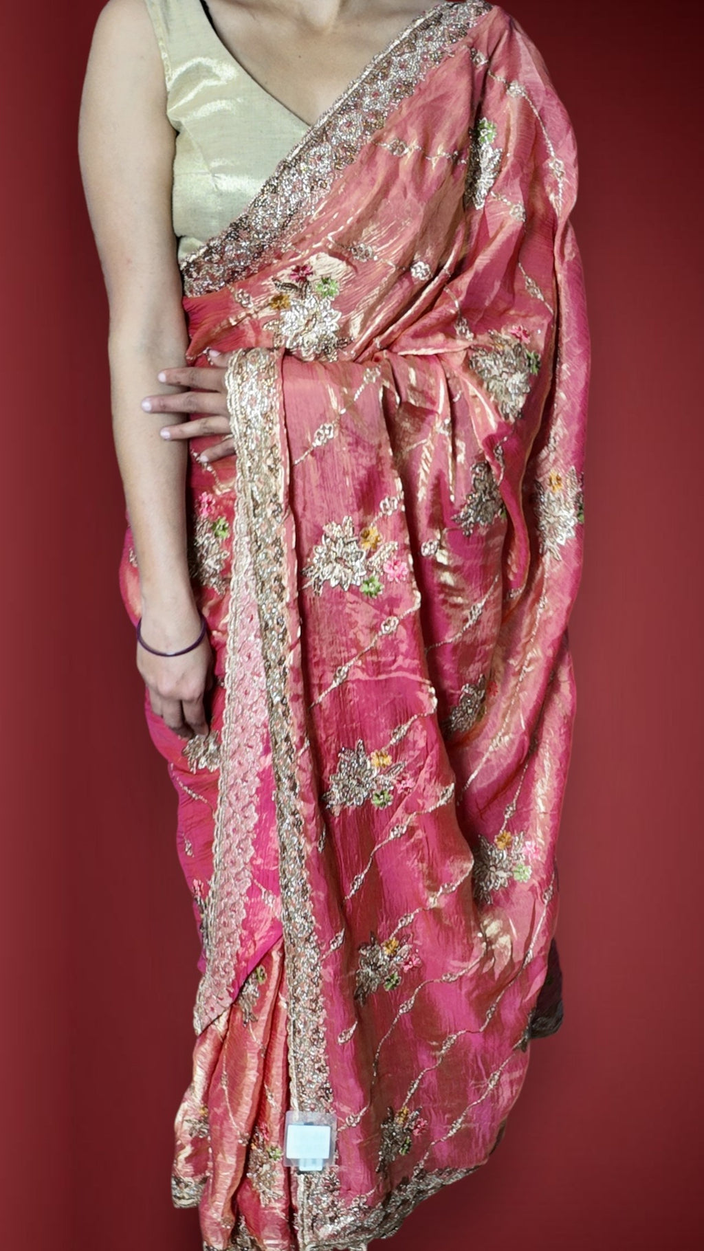 Coral Regal Radiant Couture Saree