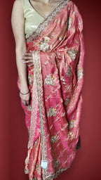 Coral Regal Radiant Couture Saree