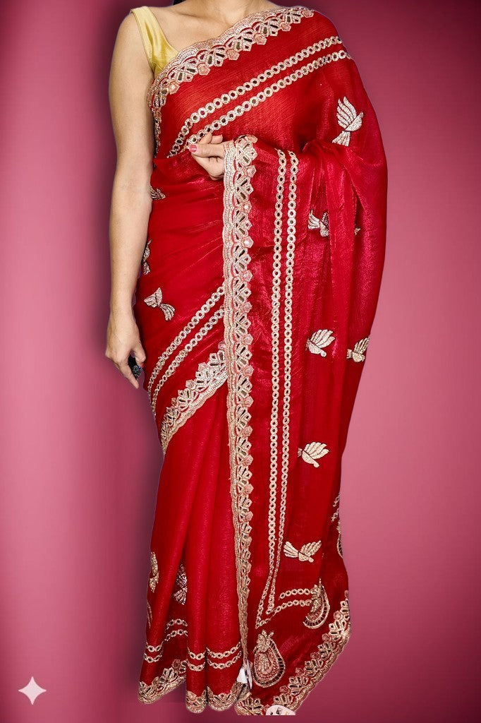 Crimson Regal Opulent Elegance Saree
