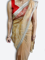 Champagne Radiant Exquisite Bridal Saree
