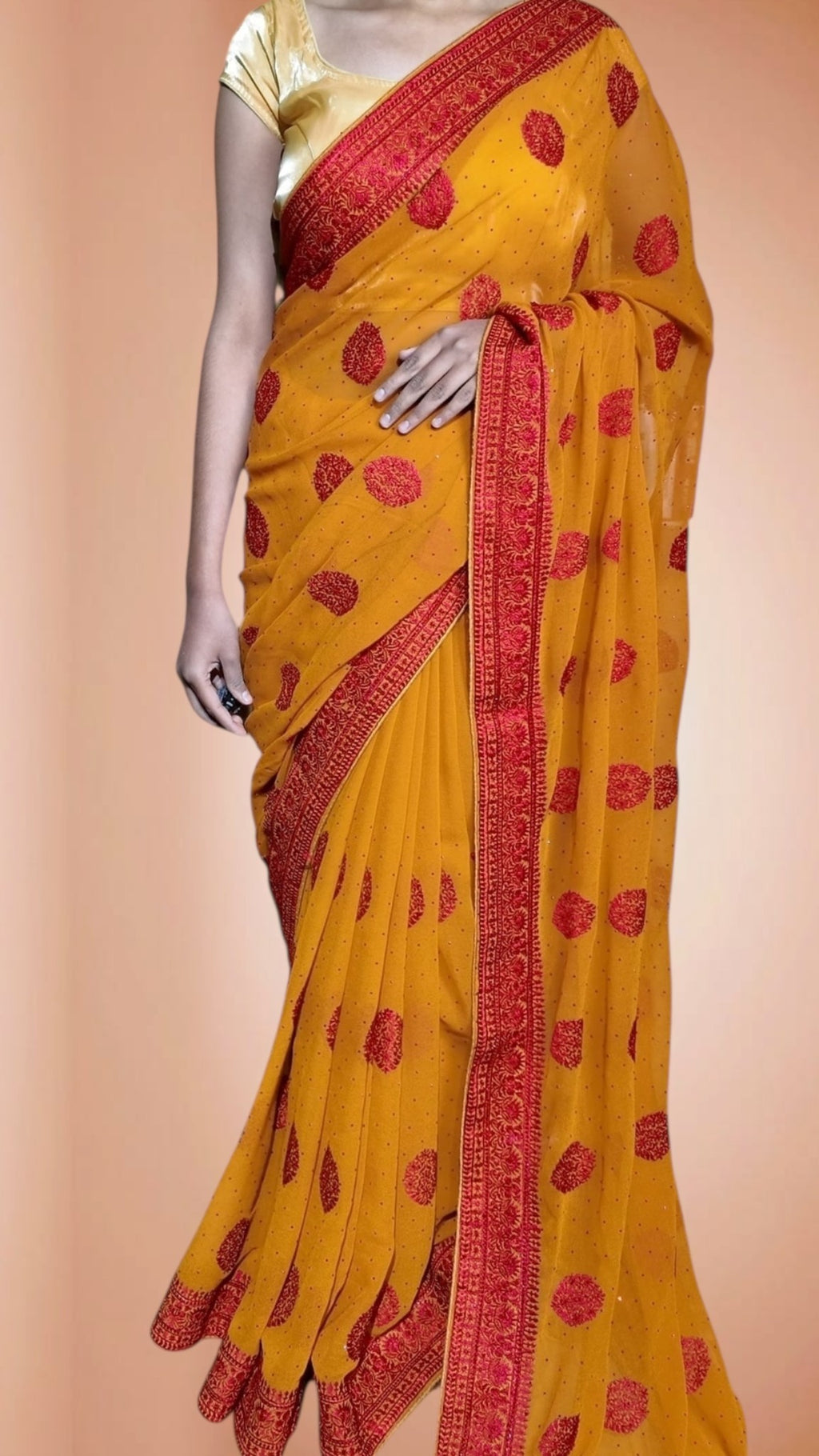 Saffron Regal Opulent Essence Saree