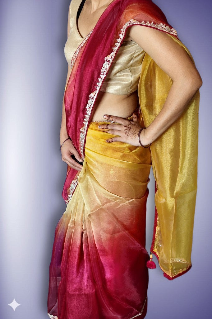 Fuchsia Regal Opulent Aura Saree