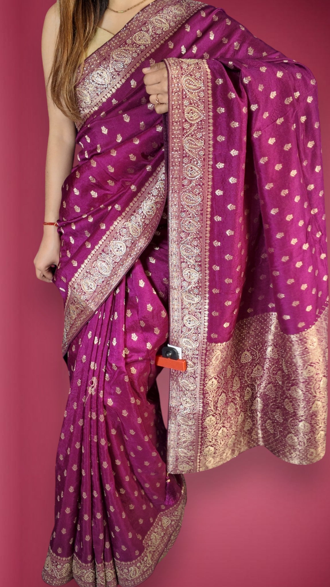 Fuchsia Regal Heritage Luxe Saree