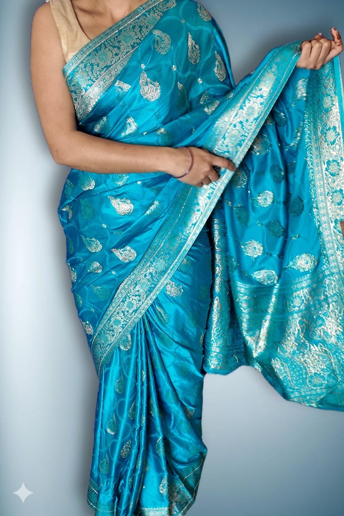 Azure Regal Opulent Heritage Saree
