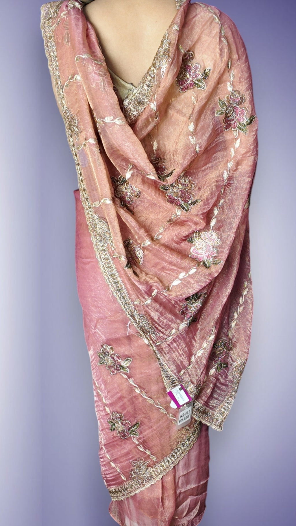 Peach Regal Opulent Essence Saree