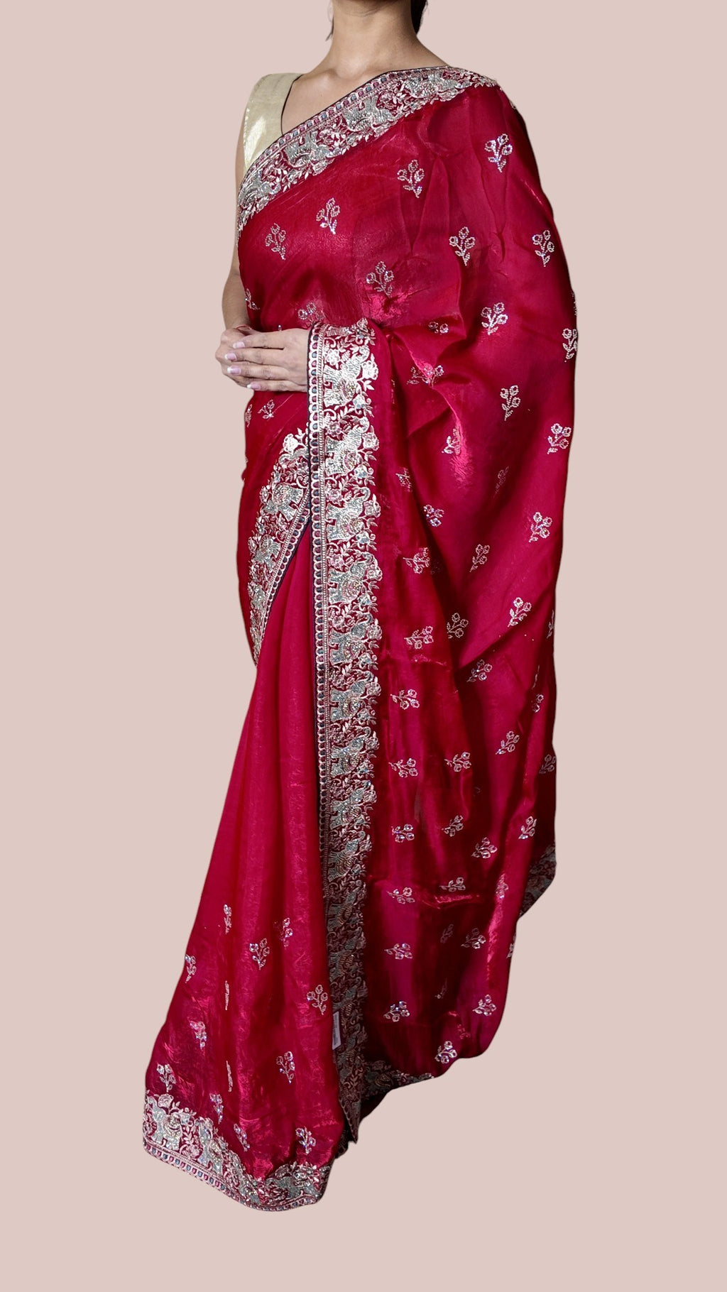 Crimson Regal Exquisite Heritage Saree
