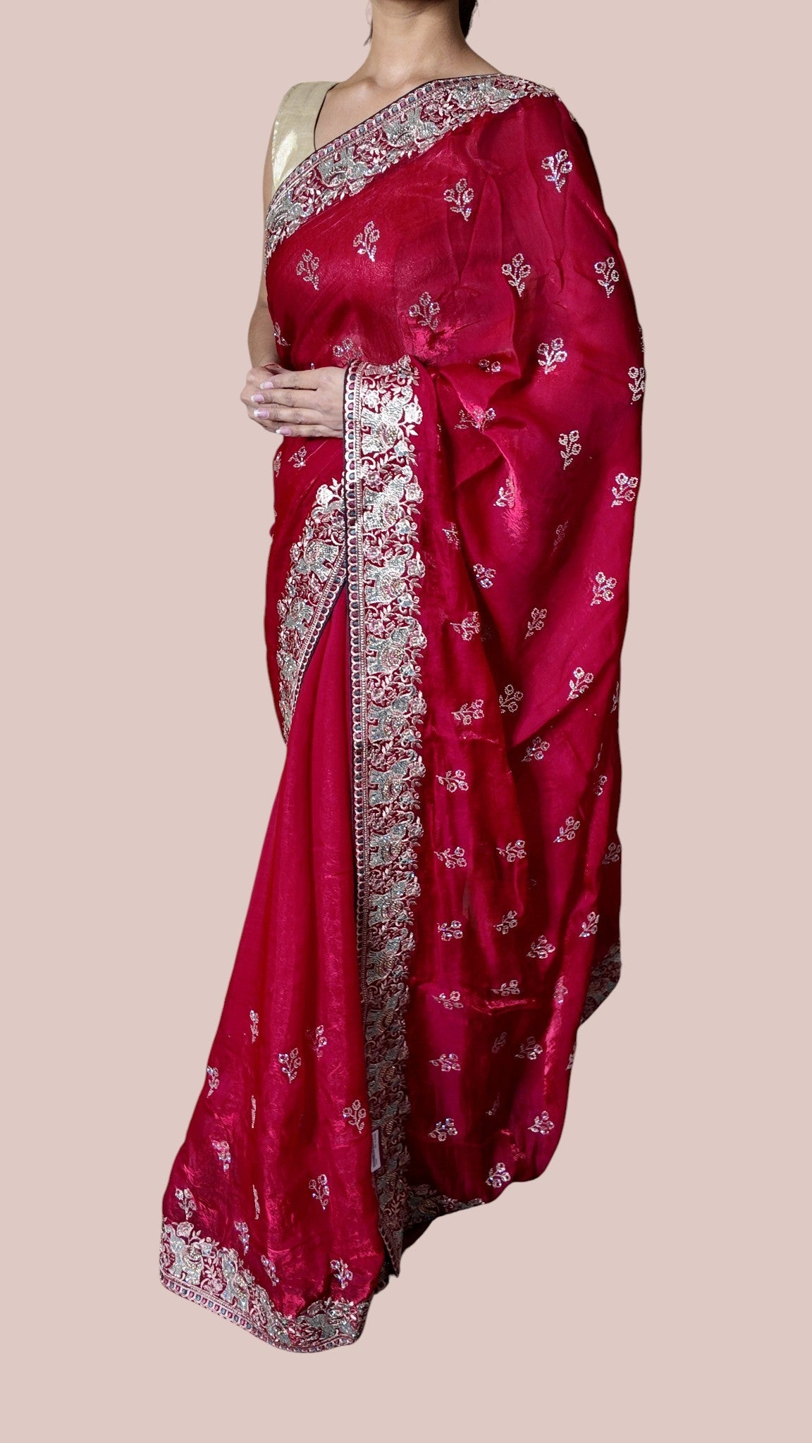 Crimson Regal Exquisite Heritage Saree