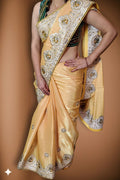 Champagne Majestic Exquisite Bridal Saree