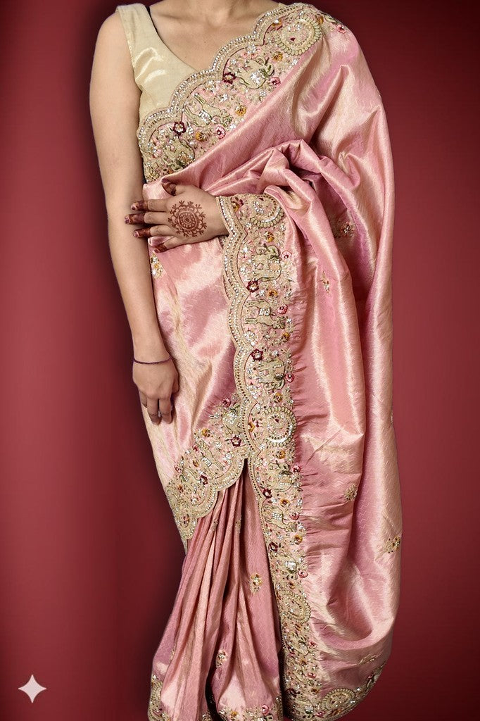 Blush Regal Exquisite Couture Saree