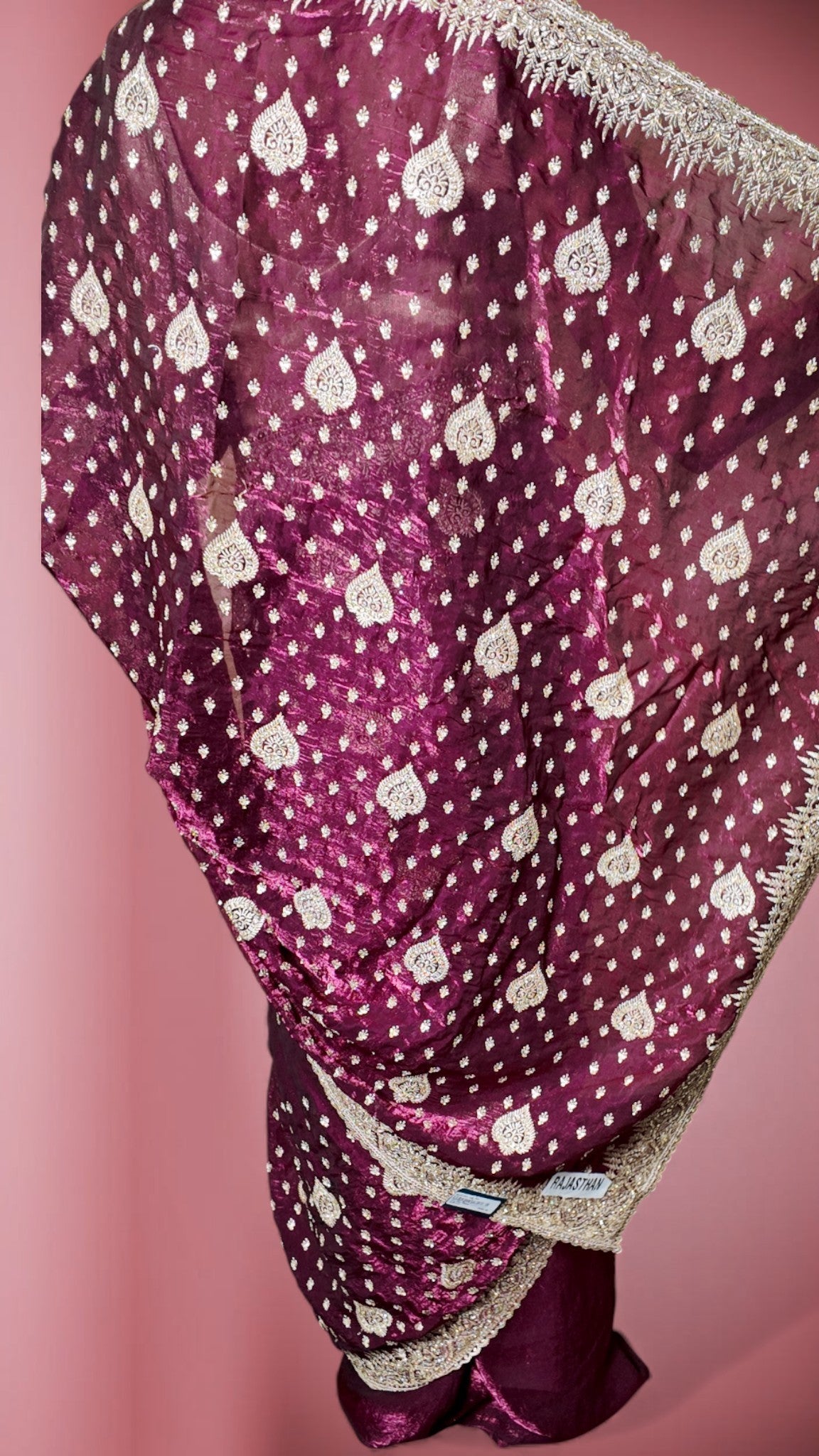 Bordeaux Regal Opulent Heritage Saree