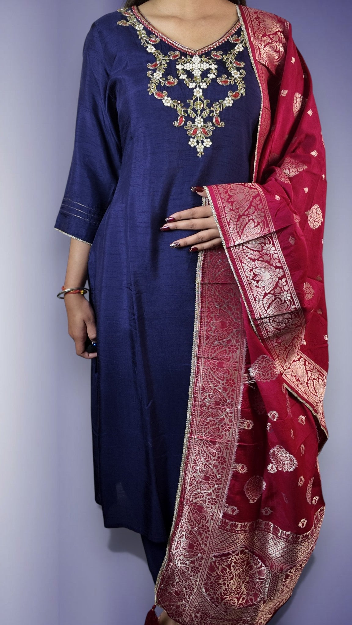 Sapphire Regal Opulent Charm Suit