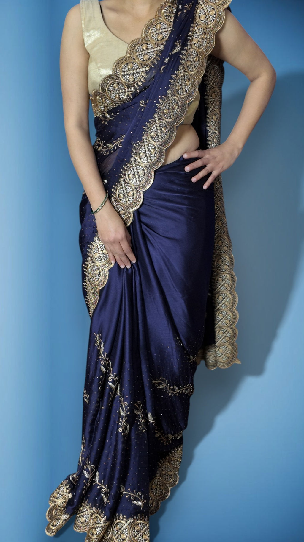 Sapphire Regal Opulent Couture Saree