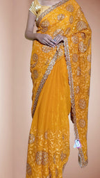 Saffron Regal Opulent Graceful Saree