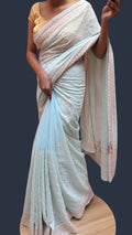 Azure Ethereal Regal Elegance Saree