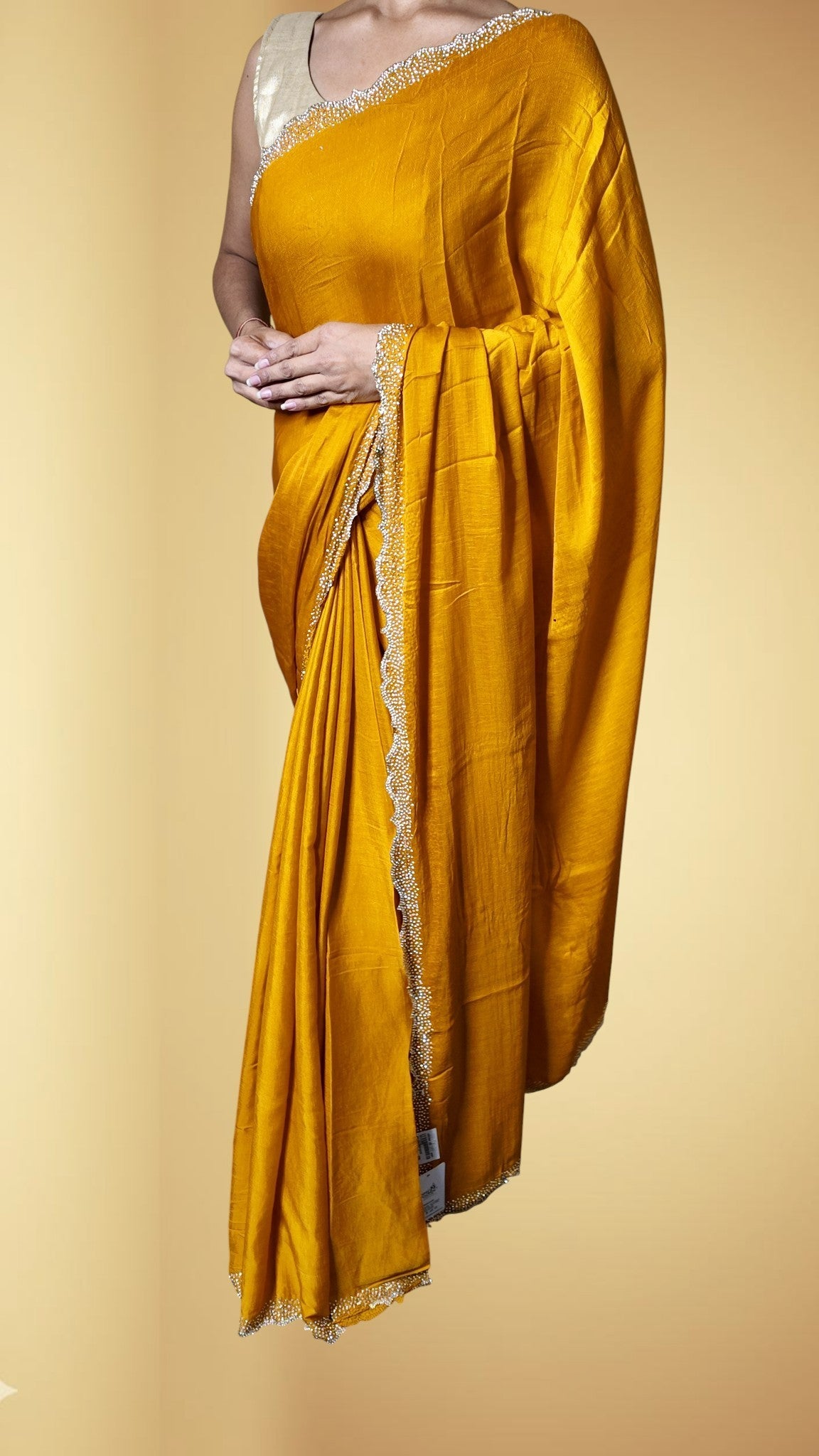 Saffron Regal Opulent Elegance Saree