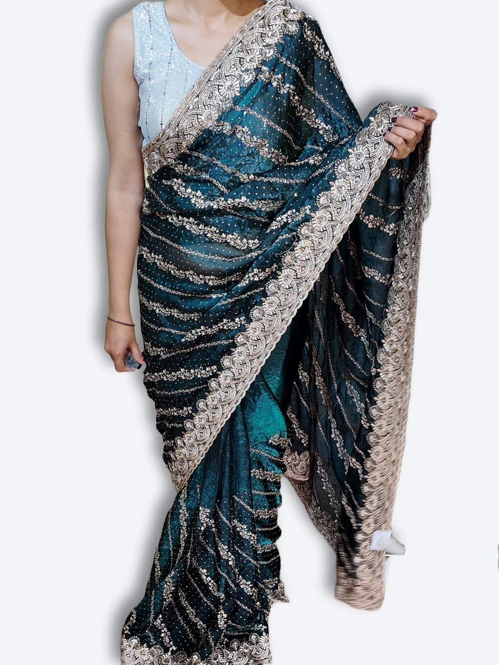 Emerald Regal Opulent Glamour Saree