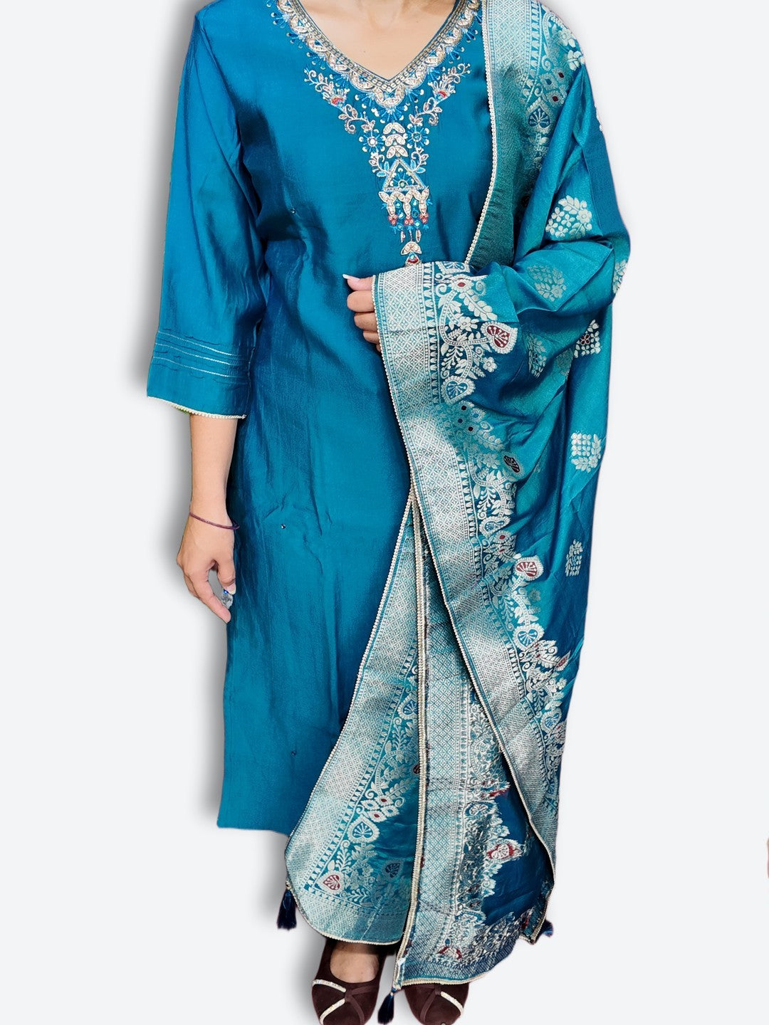 Sapphire Majestic Couture Elegance Suit