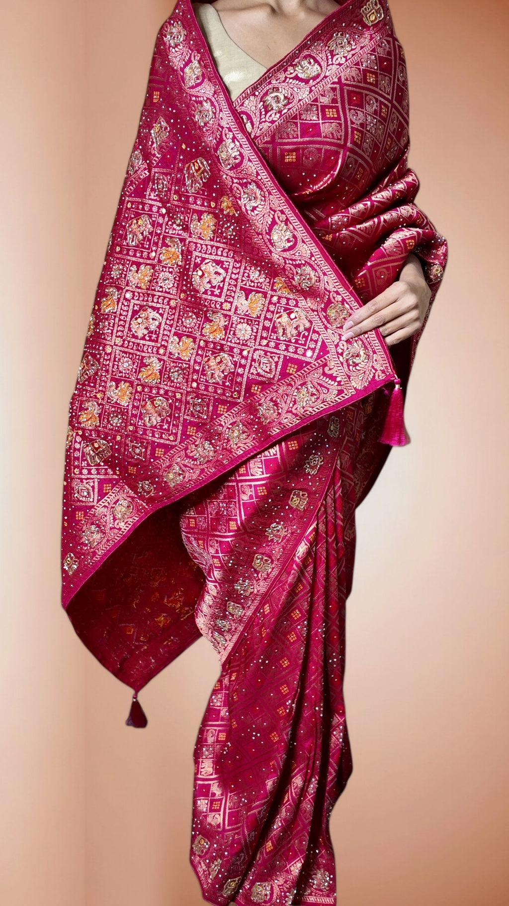 Fuchsia Regal Heritage Luxe Saree