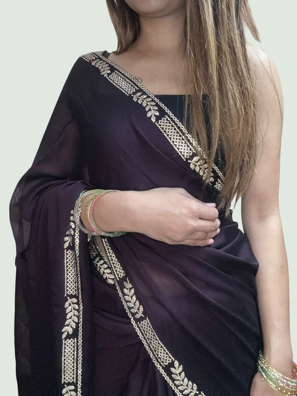 Bordeaux Majestic Couture Glamour Saree