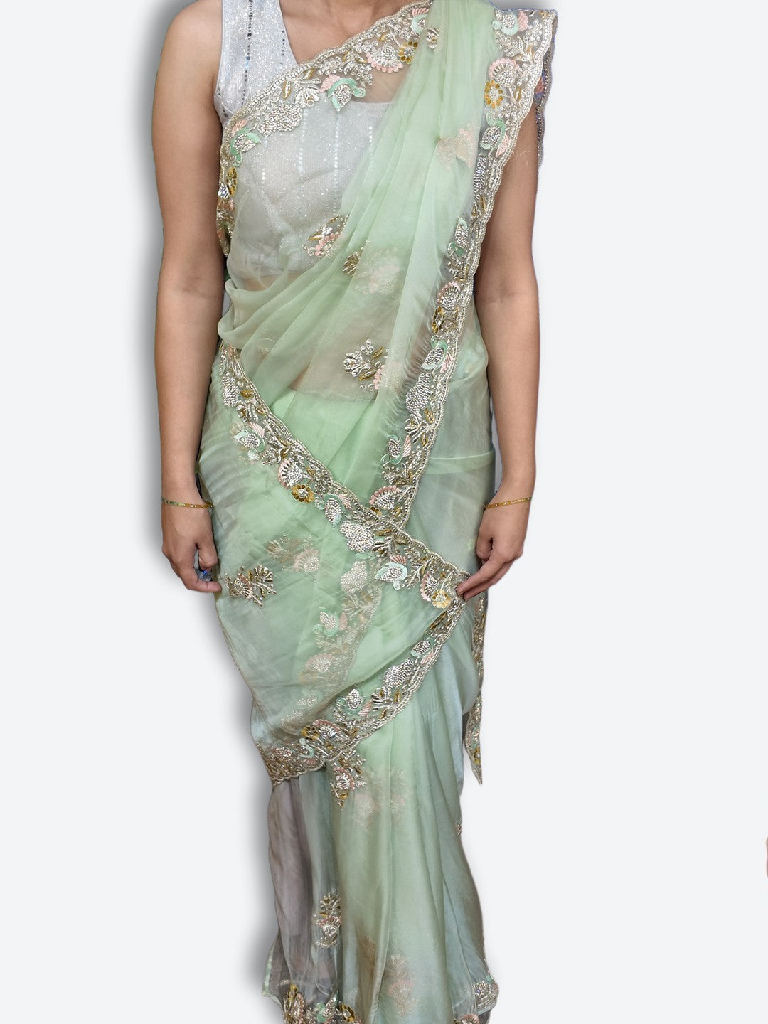 Azure Ethereal Regal Elegance Saree