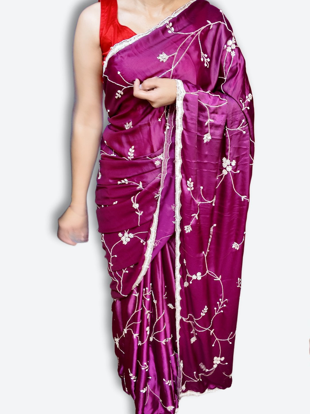 Amethyst Regal Exquisite Bloom Saree