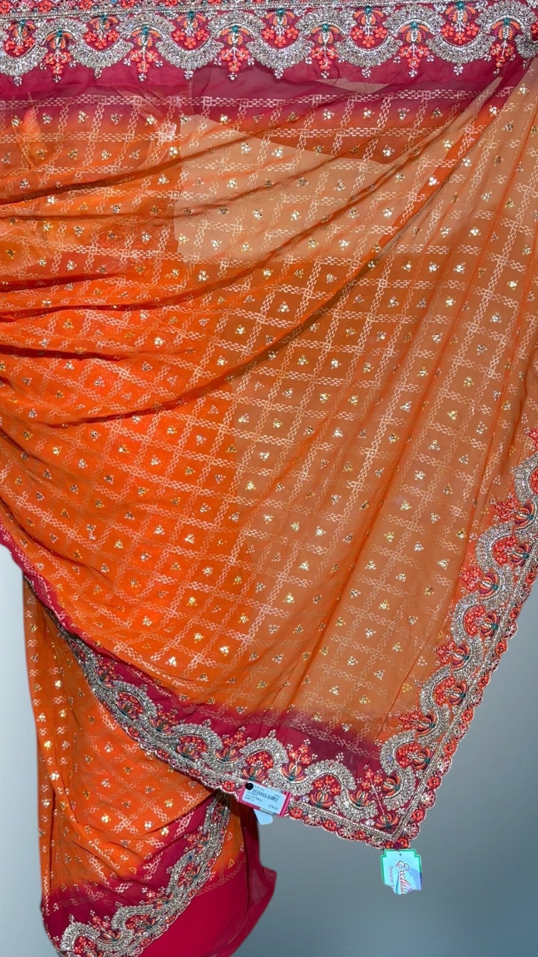 Tangerine Regal Opulent Heritage Saree