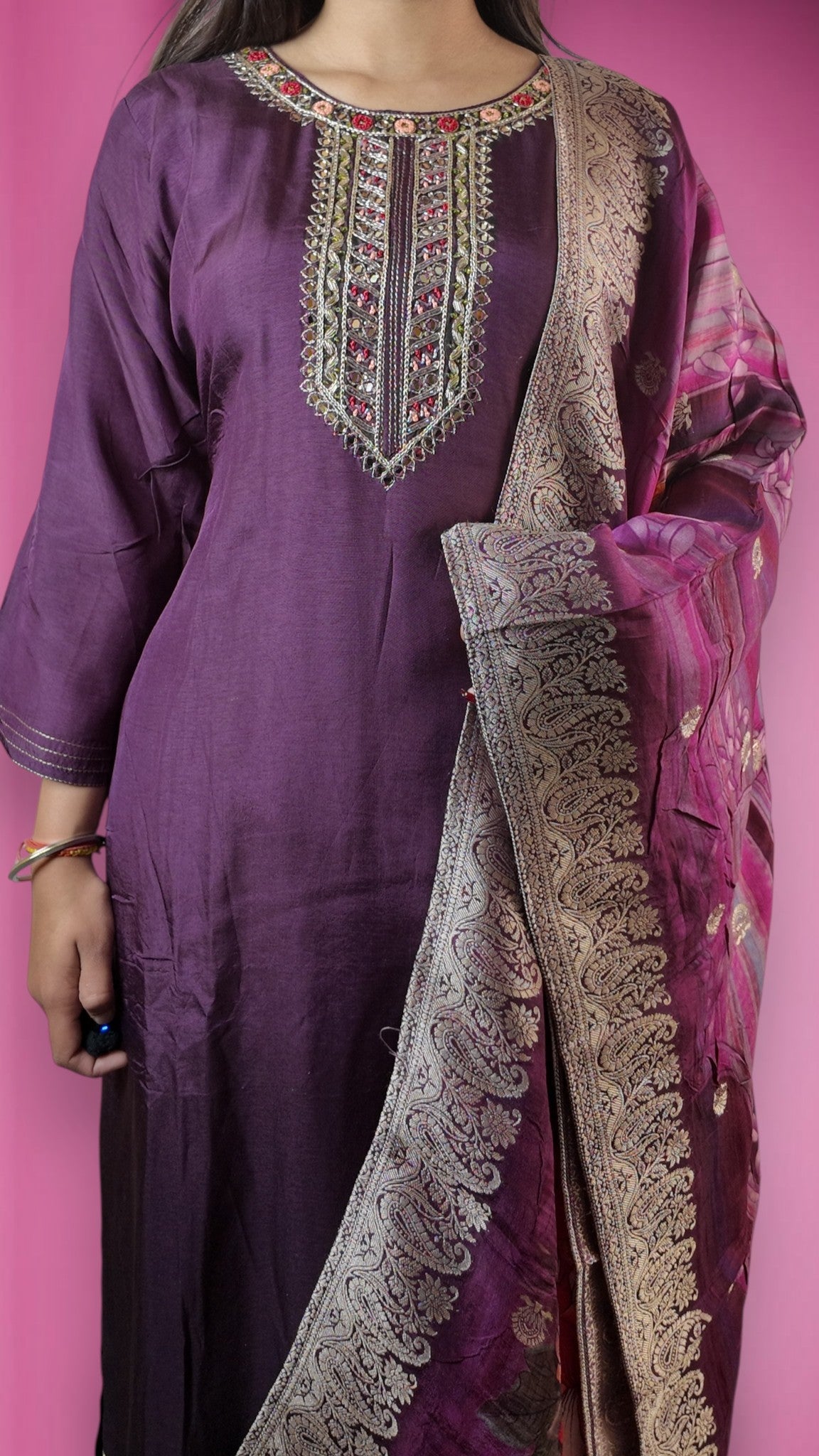 Plum Regal Exquisite Couture Suit