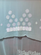 Mint Ethereal Elegance Bloom Saree