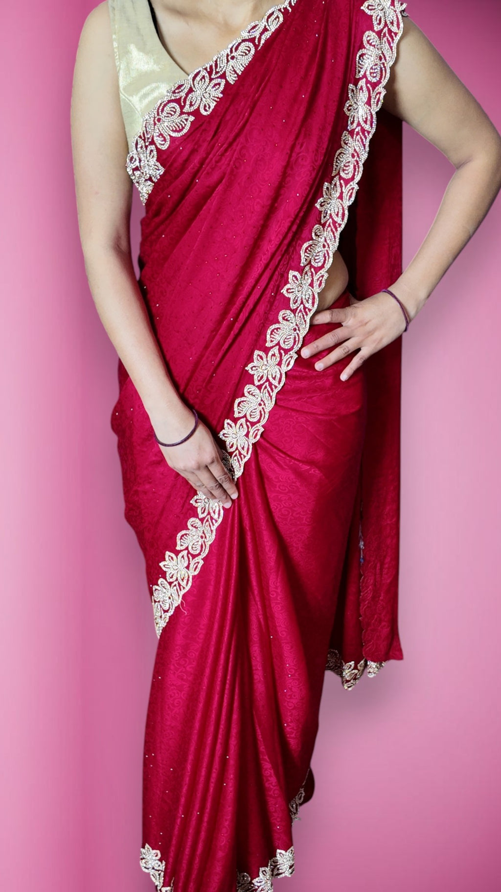 Fuchsia Regal Opulent Essence Saree