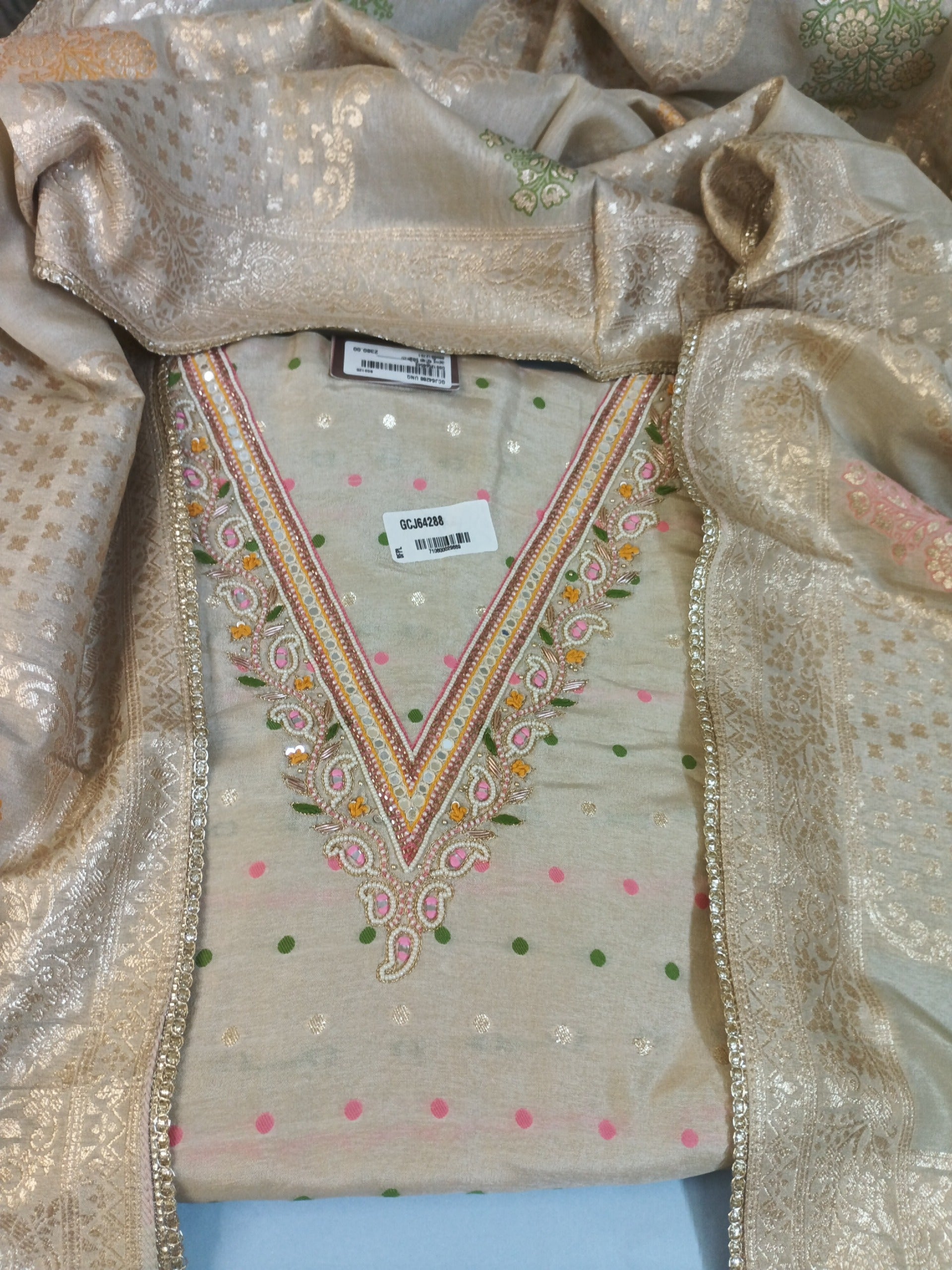 Peach Pink with Minimal Embroidery & Modern Look