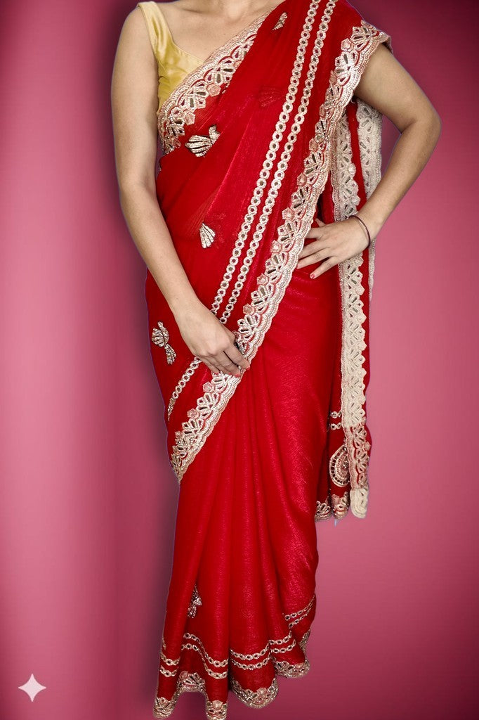 Crimson Regal Opulent Elegance Saree