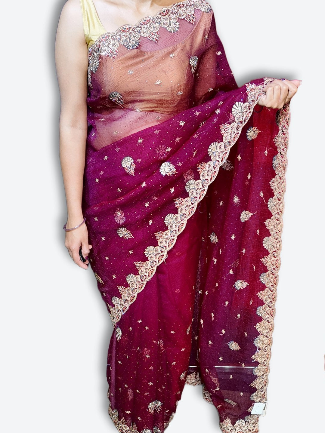 Bordeaux Regal Heritage Luxe Saree