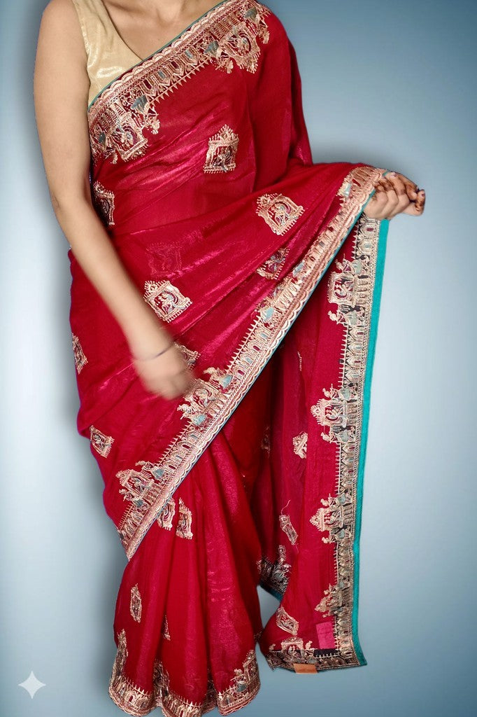 Bordeaux Regal Heritage Luxe Saree