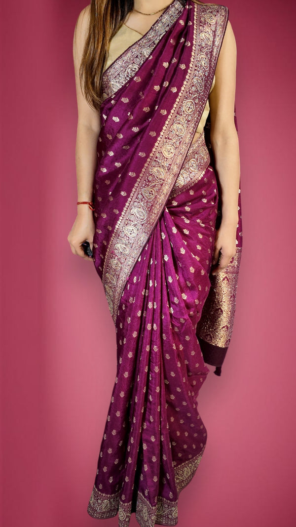 Fuchsia Regal Heritage Luxe Saree