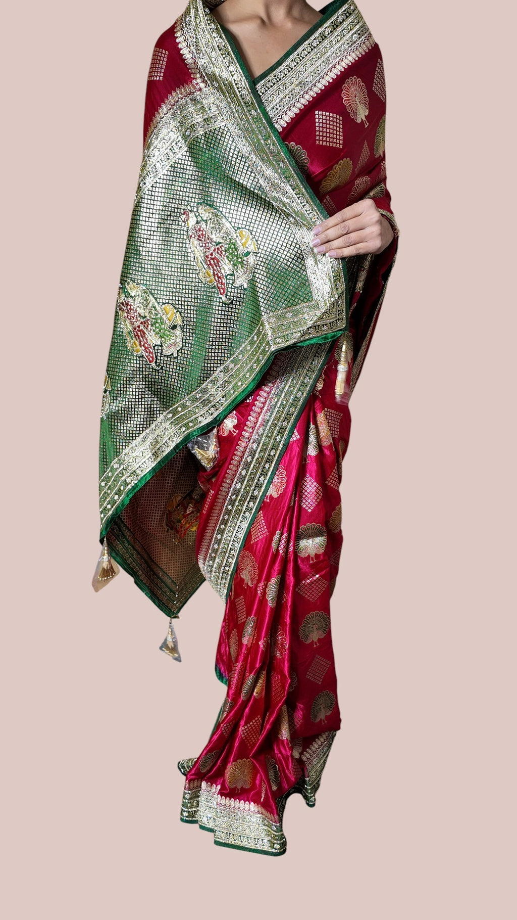 Crimson Regal Heritage Luxe Saree