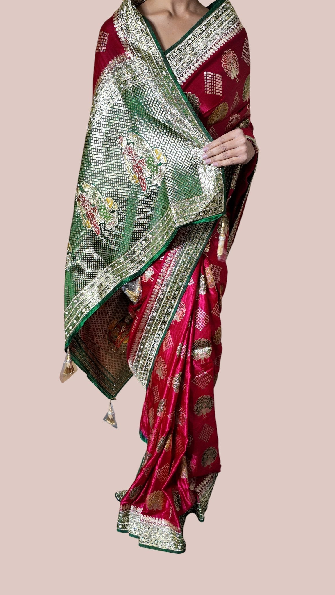 Crimson Regal Heritage Luxe Saree