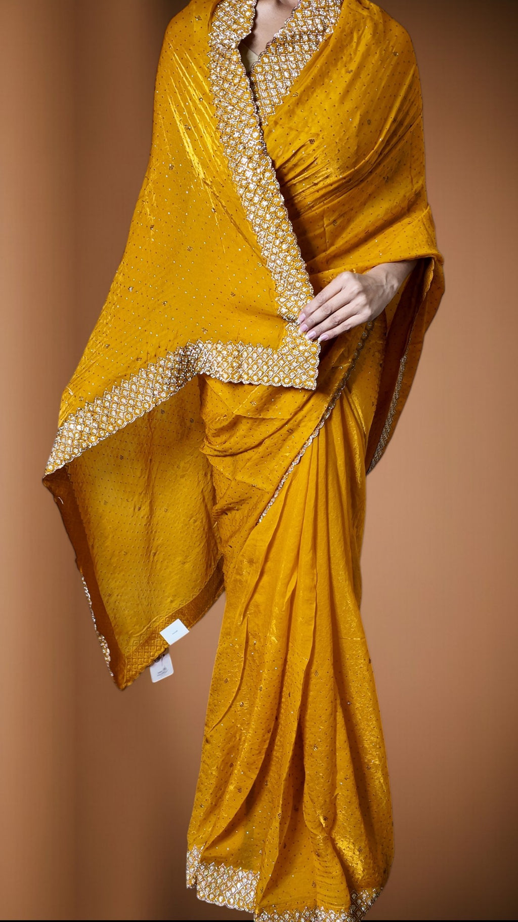 Saffron Regal Opulent Elegance Saree