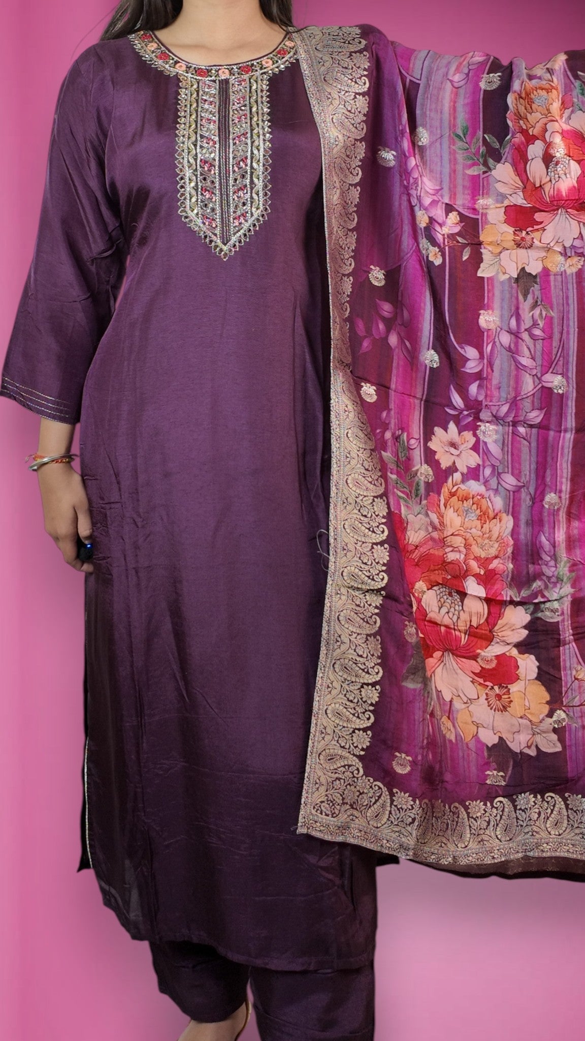 Plum Regal Exquisite Couture Suit
