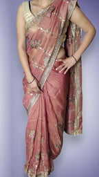 Peach Regal Opulent Essence Saree
