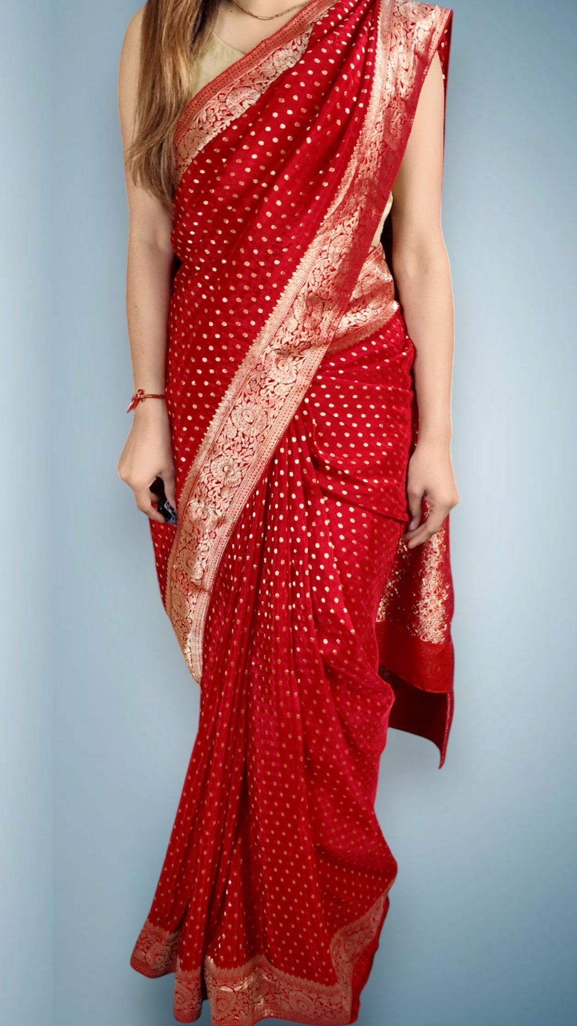 Crimson Regal Heritage Luxe Saree