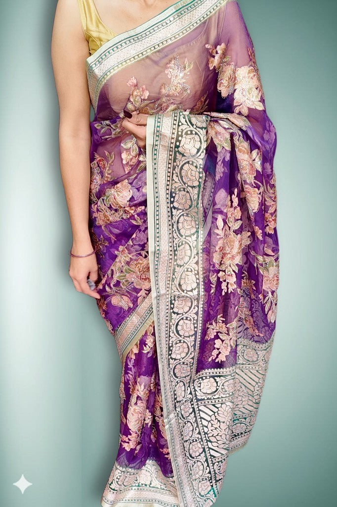 Fuchsia Regal Opulent Heritage Saree