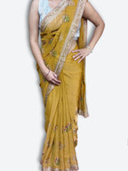 Saffron Regal Opulent Graceful Saree