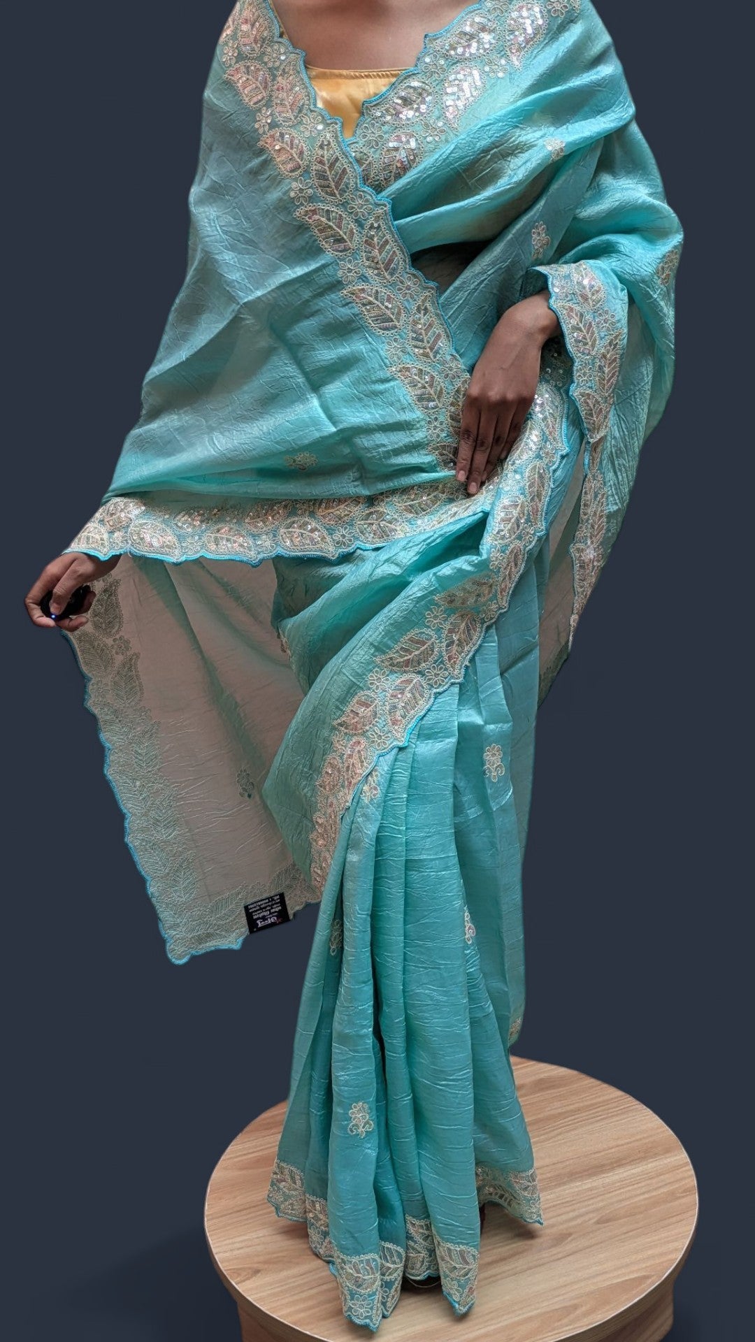 Azure Ethereal Radiant Elegance Saree